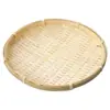 Cestas de secagem de bambu feitas à mão, bandejas de bambu, produtos de bambu, decorações de lavagem de vegetais estilo fazenda, escorredores, peneiras