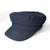 Boné casual jeans leve estilo japonês e coreano, moda vintage, chapéu azul marinho de rua, simples, casual, pintado