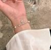 Pulsera de Diamantes de Arco de Nicho de Alta Gama para Mujer, Lujo Accesible y Versátil Pulsera Ins, Joyería de Mano Popular para Estudiantes 2025