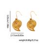 Pendientes de Viento Caliente Festivo Transfronterizos Pendientes de Acero Inoxidable de Caracola Pendientes de Estrella de Mar Pez Pequeño Pendientes Lavables de Oro de 18K