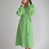 Pijama de Algodón Puro Transfronterizo Europeo y Americano 2026 para Mujer, Bata de Noche Transpirable de Manga Larga para Verano, Ropa de Casa de Algodón de Gasa de Doble Capa para Mujer