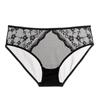 Calcinha Fio Dental Sexy Antibacteriana Feminina Cintura Média Ultra Fina de Renda Roupa Íntima Sexy Vazada
