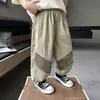Pantalones de Malla Bordados con Letras para Niños, Anti-Mosquitos, Estilo Coreano, Delgados, Frescos, Casuales, Pantalones Largos para Bebé, Exportación