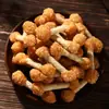 Huayuan Hoopet Premios para Perros Pata de Pollo Hueso de Calcio Palo de Entrenamiento Interactivo Recompensa para Cachorros y Perros Pequeños Palitos para Masticar Snacks