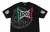 2025 Demonio Calavera Europeo y Americano Street Demon Marca Tide Nuevo Camiseta Estampada Gótica High Street Camiseta Cuello Redondo Combinable