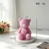 Urso de pelúcia com textura de tricô em formato de coração, vela perfumada, estilo ins, presente de feriado, lembrancinha de casamento
