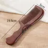 Peine de Madera Tallada de Sándalo Rojo Natural con Mango Largo, Peine de Dientes Anchos, Caja de Regalo, Reunión Anual, Regalo del 38º Festival, Peine Masajeador para Mujeres
