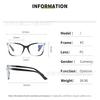 Gafas de lectura de moda transfronterizas con patillas de resorte anti-luz azul para mujer, gafas de lectura cuadradas, cómodas gafas de lectura HD