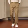 Pantalones Casuales de Alta Gama para Hombre 2026 Otoño Nuevo Estilo Cintura Alta Elásticos Pierna Recta Pequeña Pantalones de Traje Pantalones Largos de Negocio