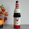 Fundas para botellas de vino de Navidad transfronterizas, fundas para champán y vino tinto, fundas creativas para vino, decoración de mesa de hotel y restaurante, decoraciones navideñas
