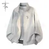 Jaqueta esportiva casual masculina de gola baseball moderna transfronteiriça, jaqueta de voo para atividades ao ar livre com gola alta para primavera e outono em estoque