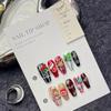 Coleção de Natal Feliz Natal indústria pesada feito à mão usar unha manicure longa curta atacado unhas postiças prontas
