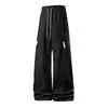 Pantalones de moda versátiles para el día a día, pantalones curvos de estilo americano para exteriores con factor dopamina, pantalones cargo de paracaidista de pierna ancha unisex para primavera y otoño, corte holgado