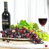 Uva con escarcha de fruta de simulación, tacto real, plástico, racimo de uvas artificiales, accesorios para disparar, racimo de uvas decorativo de ratán para el hogar