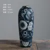 Conjunto de Vasos Cerâmicos Pequenos Estilo Chinês Novo de Jingdezhen, Arranjo Moderno e Simples para Flores Secas, Decoração de Bancada para Casa