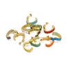Pendientes de moda de nicho europeo y americano con forma de corazón de diamantes, temperamento femenino, pendientes sencillos de acero de titanio y oro de 18 quilates, venta al por mayor
