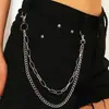 Joyería Transfronteriza Europea y Americana Estilo Punk Simple Cadena Metálica Cadena de Cintura Femenina Personalizada Creativa Hip-Hop Rock Cadena para Pantalones Venta al por Mayor