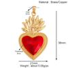 K90 Nuevo Colgante Pequeño de Corazón Arcoíris Amor Gota de Aceite Circonita
