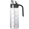 Jarra de aceite botella de aceite de apertura y cierre automático Escala de alto borosilicato Sellada botella para condimentos Gran capacidad Botella para salsa de soja Vinagrera Suministros de cocina