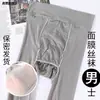 Medias sedosas para hombre con brillo aceitoso, brillantes de talla grande antienganches, leggings antideslizantes para hombre, estilo fino de verano