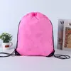 Bolsa de Cordão de Poliéster Lisa Evento de Maratona Publicidade Esportiva Bolsa de Armazenamento Bolsa de Cordão Universal Pronta para Venda