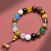 Pulseira Oficial de Bodhi de 18 Sementes de Hangzhou 18 Bodhis de Jade Branco Pulseira de Múltiplos Tesouros Contas de Buda Pulseira para Brincar para Homens