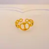 Anel Aberto Ajustável Versátil de Aço Inoxidável Popular Simples Europeu e Americano Transfronteiriço com 26 Letras de Aço Titânio Fabricante