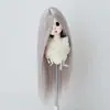 Peruca para Boneca BJD 346 Folha Luo Li Acessórios de Cabelo para Vestir Boneca Franja Longa Cabelo Longo Liso Múltiplas Cores Disponíveis