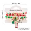 Navidad de colores cruzada tejida Santa Reno Guantes Combinación de arcilla blanda Pulsera Traje de Navidad