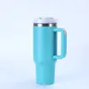 Termo de acero inoxidable 304 de Amazon, doble vacío, con asa para hielo, portátil, 40 oz, para coche, con pajita