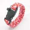 Pulsera Multifuncional de Supervivencia para Exteriores, Iniciador de Fuego de Emergencia para Senderismo y Camping, Silbato de Supervivencia, Pulsera Tejida, Pulsera Salvavidas