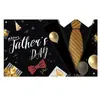 Tela de Fondo para el Día del Padre Transfronterizo Tema Negro Dorado Evento Festivo Fiesta Decoración de Fiesta Cortina Banner Personalización