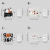 Adesivos Eletrostáticos para Vidro sem Cola para Halloween para Janelas de Casa, Vitrines de Lojas e Fachadas, Decalques Decorativos para Janelas sem Resíduos