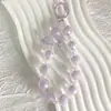 Llavero Colgante de Lazo Pequeño de Color Fresco Chapado DIY para Funda de Teléfono Móvil Pulsera Transparente con Cuentas Colgante de Joyería para Bolsa Adornos Colgantes