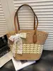 Yuezhi 2026 Verano Nuevo Gran Capacidad Tejido Vacaciones en la Costa Bolso de Paja Versátil Bolso de Hombro Bolso Tote Bolso de Playa