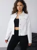 Personalización de Chaqueta de Mezclilla para Mujer de Fábrica Original: Procesamiento de Lotes Pequeños de ODM con Dibujos y Muestras