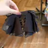 Presilha de rabo de cavalo com laço de rede preto estampado estilo coreano para penteado semi-preso na parte de trás da cabeça, acessório de cabelo elegante e sofisticado