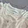 Cárdigan con Tacto a Lino para Mujer, Tejido de Punto de Manga Larga con Botones, Estilo Delgado, Nuevo Top Transpirable Versátil para Primavera/Verano, Casual, Protección Solar