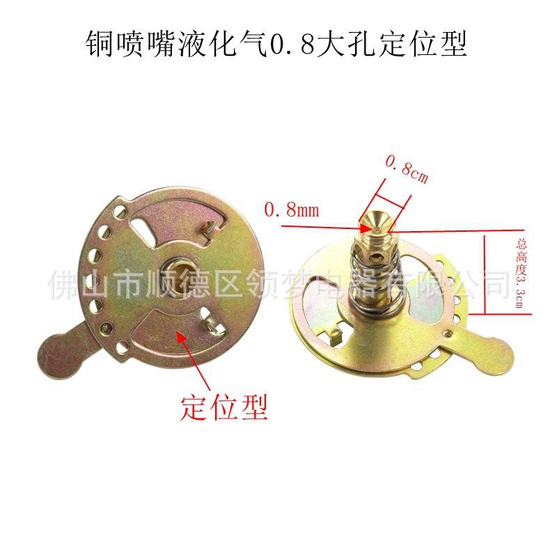 铜喷嘴液化气0.8大孔定位型