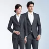 Conjunto de Traje Rayado Profesional Unisex 2026 Nueva Ropa de Negocios de Alta Gama para Primavera y Otoño Ropa de Trabajo para Gerente y Supervisor