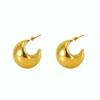Pendientes de luna de acero inoxidable nuevos transfronterizos europeos y americanos, personalidad, estilo lujoso y ligero, pendientes de acero de titanio de alta calidad, venta caliente para mujeres