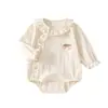 Roupas de Bebê Primavera Outono Algodão Puro Manga Longa Body Roupas de Outono para Bebê Menina Bebê Princesa Super Fofo Bebê e Criança Pequena Passeio Outono