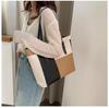 Bolso Tote de Gran Capacidad con Color Combinado para Mujer 2025 Nuevo Otoño Retro Bolso de Hombro de Gran Capacidad Bolso de Axila