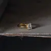 Nuevo Anillo Cuadrado de Zircón Europeo y Americano de Yuhong, Piedra Elegante y Versátil 5*8 Apertura Geométrica Anillo de Moda