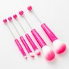 Ventas directas de fábrica venta caliente DIY con cuentas juego de brochas de maquillaje profesionales de 5 piezas con mango de metal corrector sombra de ojos brocha para cejas cabeza magnética de cambio libre juego de brochas de maquillaje con cuentas hechas a mano