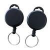Hebilla de tracción fácil de 3.5 cm negra personalizada cordón grueso anti-pérdida hebilla llavero de marca nueva de ABS fácil extracción