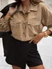 Ropa Casual Retro Europea y Americana para Mujer 2025 Otoño e Invierno Nuevo Diseño Elegante y de Moda Estilo Occidental Camisa Chaqueta