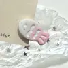 Grampo de cabelo elegante com bolinhas estilo coreano para franja, presilha lateral floral de luxo leve, acessório de cabelo tipo bobby pin