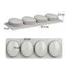 Molde de Silicona Redondo, Cuadrado y Ovalado de 4 Piezas para Jabón, Velas Aromáticas, Pudín de Chocolate y Molde para Jabón Artesanal