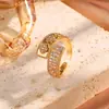 Pulseira Flor de Trevo Coreana, Estilo Fashion e Doce, Incrustada com Flores de Zircônia Coloridas, Joia de Cobre Simples e Luxuosa para Mulheres